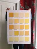 The yellows of the bills in John James Audubon's The Birds of America: 1827-1838